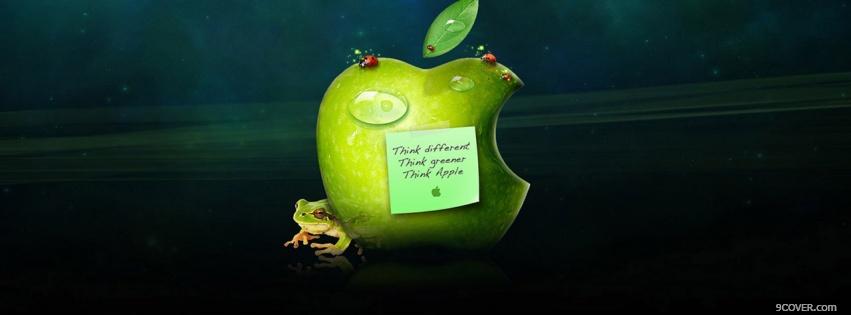Photo think greener think apple Facebook Cover for Free