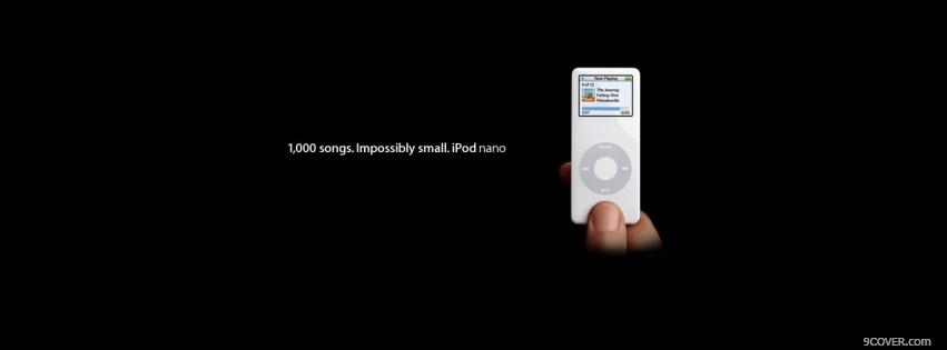 Photo fingers holding ipod nano Facebook Cover for Free