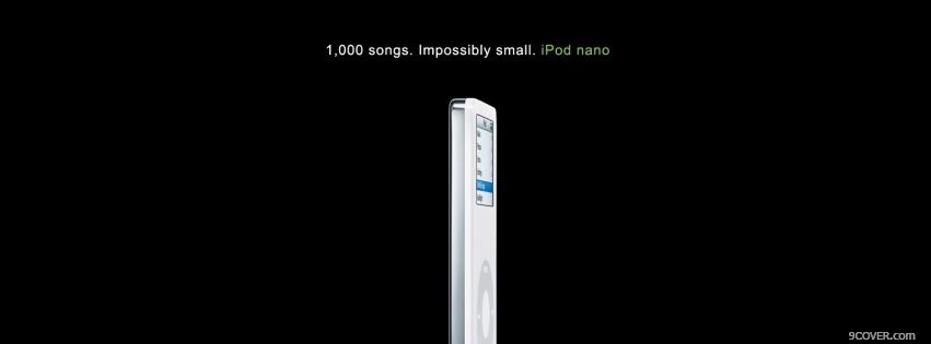 Photo technology side view of ipod nano Facebook Cover for Free