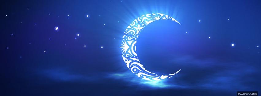 Photo holy ramadan 2013 moon Facebook Cover for Free