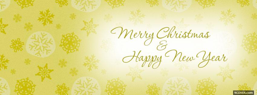Photo Merry Christmas Happy 2 Facebook Cover for Free