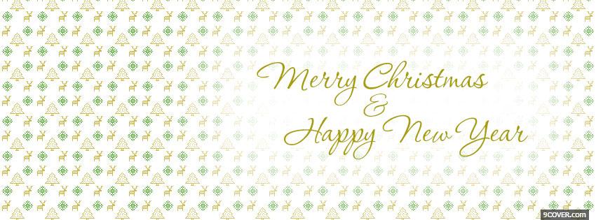 Photo Merry Christmas Happy New Year Facebook Cover for Free