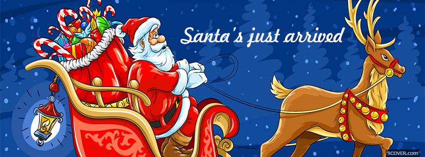 Photo Santa claus Christmas Facebook Cover for Free