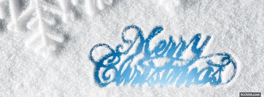 Photo Merry Christmas Snow Facebook Cover for Free