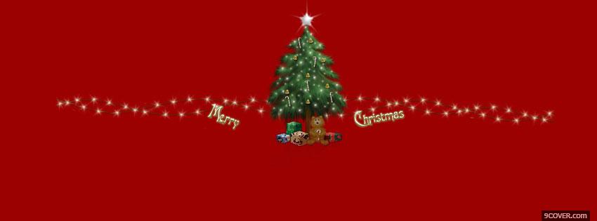 Photo merry christmas holiday Facebook Cover for Free
