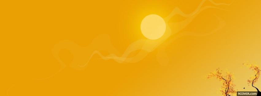 Photo hot sun nature Facebook Cover for Free