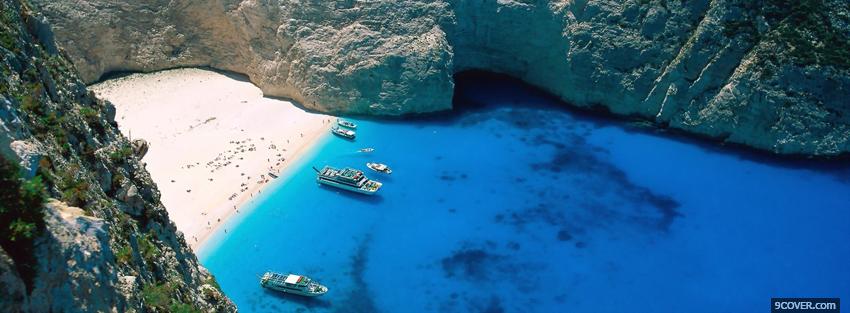 Photo navagio bay nature Facebook Cover for Free