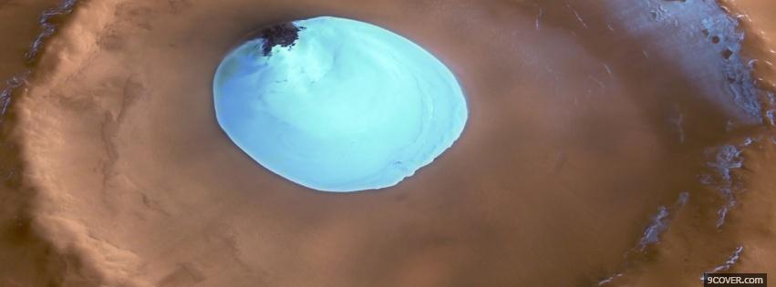 Photo mars ice crater nature Facebook Cover for Free