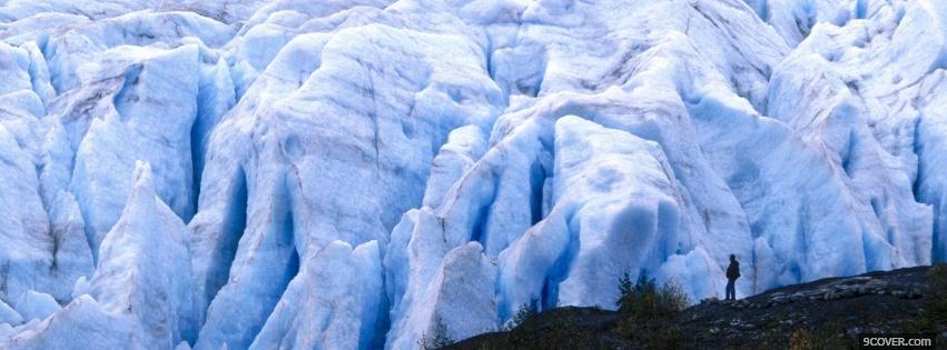 Photo large glacier nature Facebook Cover for Free