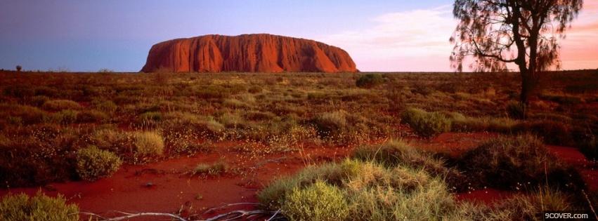 Photo ayers rock nature Facebook Cover for Free