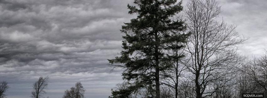 Photo gloomy day nature Facebook Cover for Free