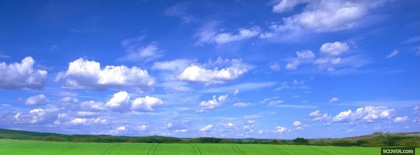 Photo green field nature Facebook Cover for Free