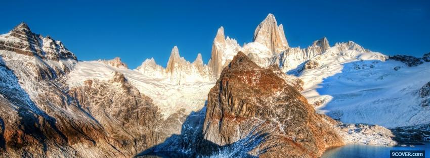 Photo mount fitz roy nature Facebook Cover for Free