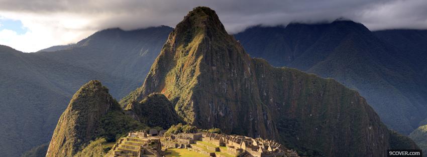 Photo known machu pichu nature Facebook Cover for Free