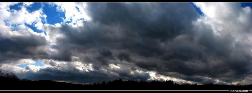 Photo grey sky nature Facebook Cover for Free