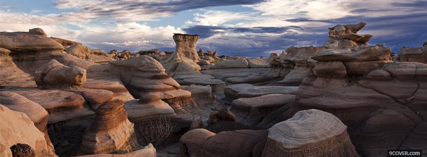 Photo land of rocks nature Facebook Cover for Free