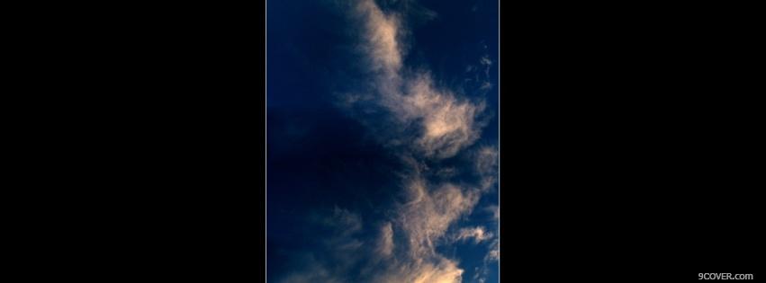 Photo dark blue sky nature Facebook Cover for Free