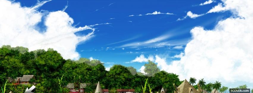 Photo exotic trees nature Facebook Cover for Free