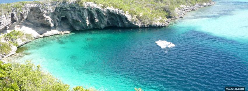 Photo deans blue hole nature Facebook Cover for Free