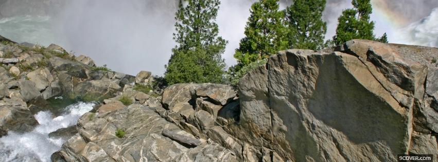 Photo dangerous cliff nature Facebook Cover for Free