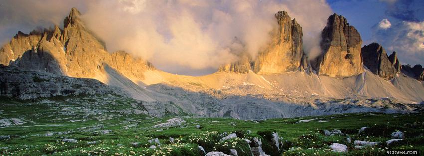 Photo dolomite mountains italy nature Facebook Cover for Free