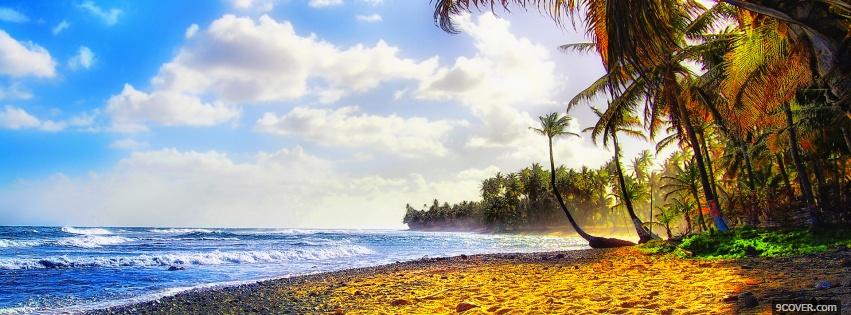 Photo exotic beach nature Facebook Cover for Free