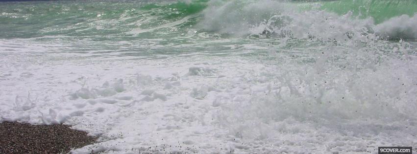 Photo beach wave nature Facebook Cover for Free