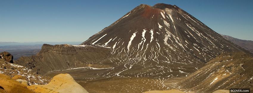Photo gigantic volcano nature Facebook Cover for Free