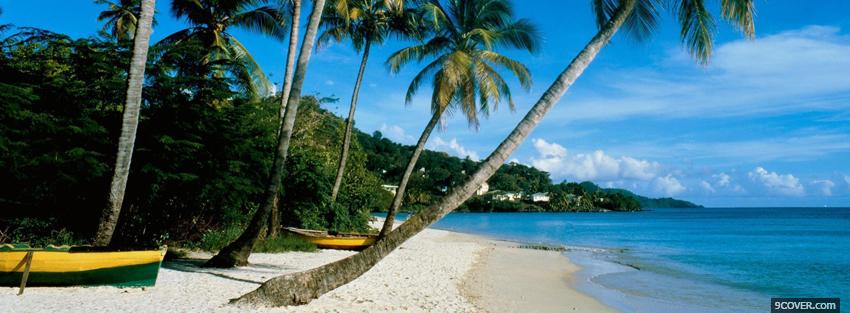 Photo grand anse beach nature Facebook Cover for Free
