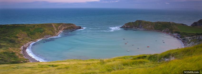 Photo lulworth cove nature Facebook Cover for Free