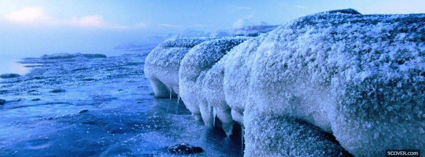 Photo large ice nature Facebook Cover for Free