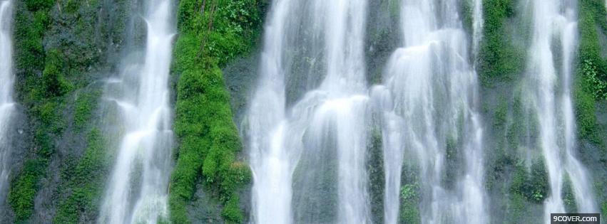 Photo nature waterfalls Facebook Cover for Free
