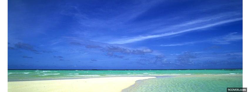 Photo beach clear water nature Facebook Cover for Free