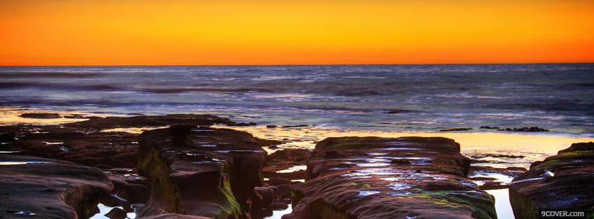 Photo la jolla cove sunset Facebook Cover for Free