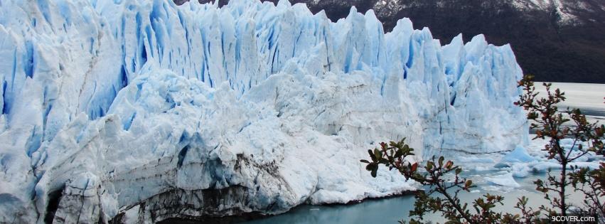 Photo ice glaciers nature Facebook Cover for Free