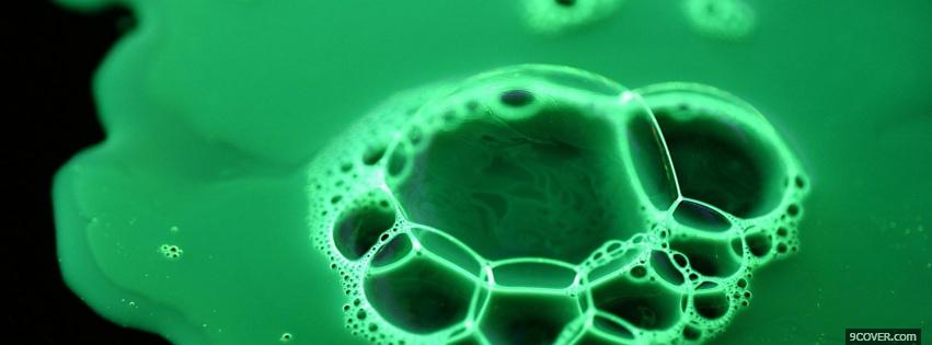 Photo green liquid bubbles nature Facebook Cover for Free