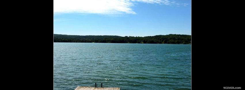 Photo calm lake nature Facebook Cover for Free