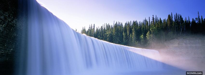 Photo stunning waterfalls nature Facebook Cover for Free