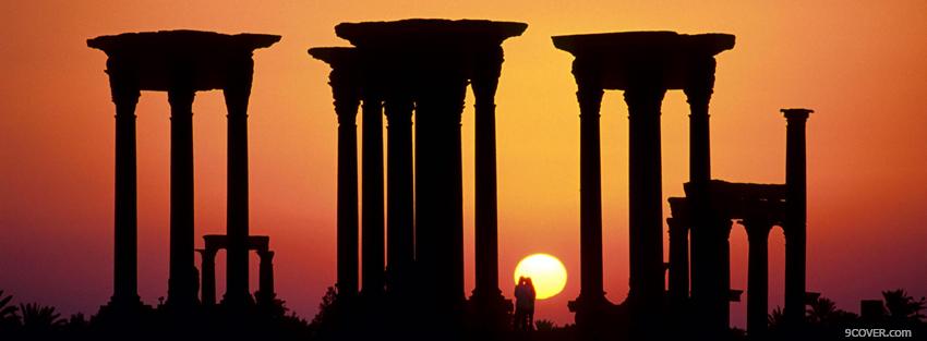 Photo palmyra syria nature Facebook Cover for Free