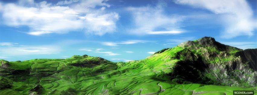 Photo amazing mountains nature Facebook Cover for Free