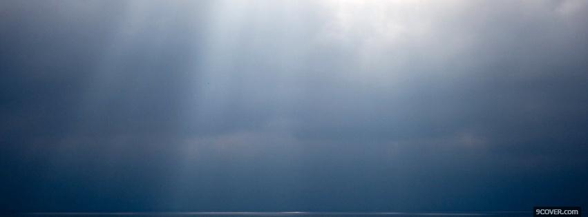 Photo sun rays in sky nature Facebook Cover for Free
