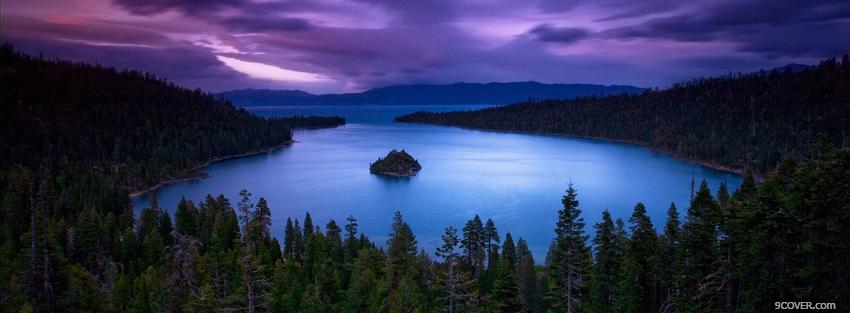 Photo emerald bay nature Facebook Cover for Free