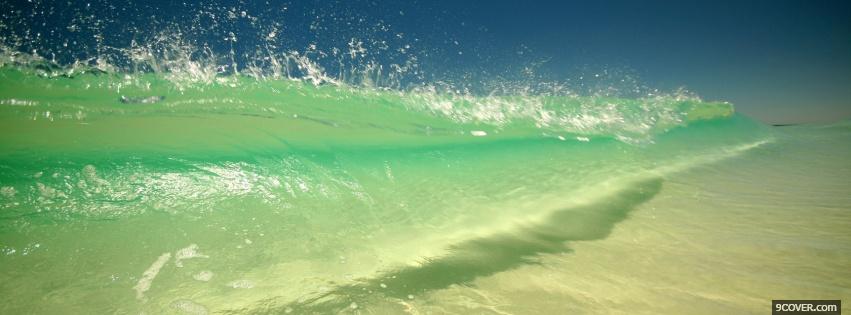 Photo ocean wave nature Facebook Cover for Free