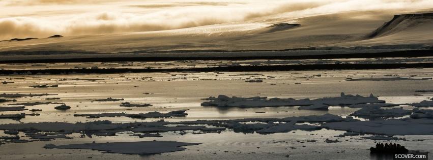 Photo arctic sunset nature Facebook Cover for Free