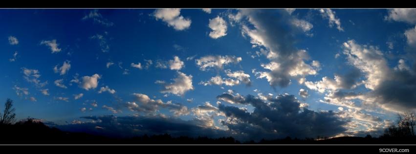 Photo obscure clouds nature Facebook Cover for Free