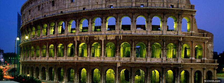 Photo night colosseum nature Facebook Cover for Free