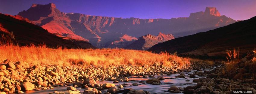 Photo drakensberg mountains nature Facebook Cover for Free