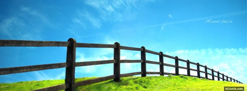 Photo wooden fence nature Facebook Cover for Free