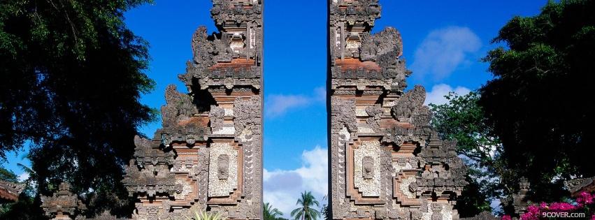 Photo bali walls and nature Facebook Cover for Free