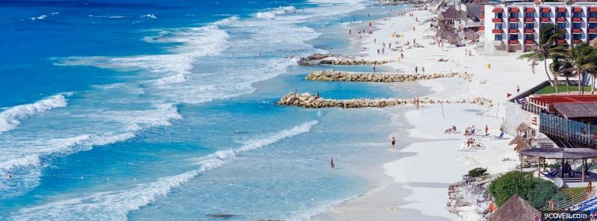 Photo mexico cancun beach nature Facebook Cover for Free